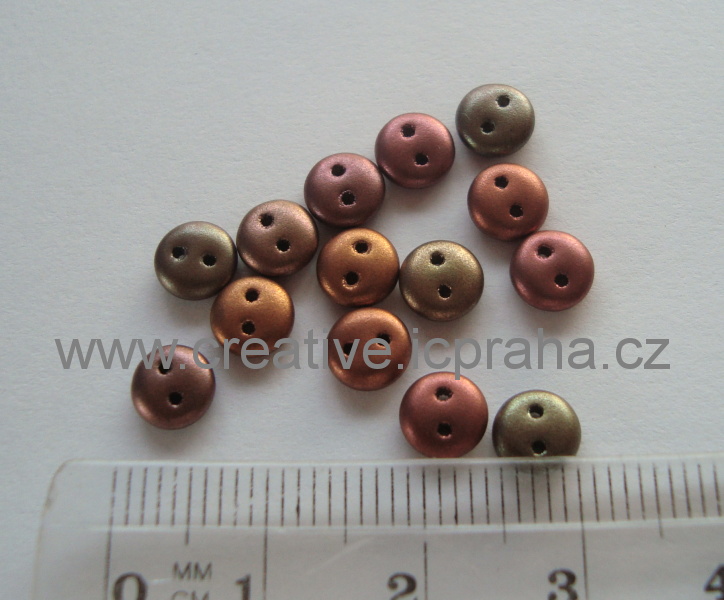 knoflíčky 6mm bronzové 25ks